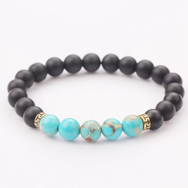new trendy natural lava volcanic stone white turquoise beads charm bracelets, Golden;silver
new trendy natural lava volcanic stone white turquoise beads charm bracelets, Golden;silver