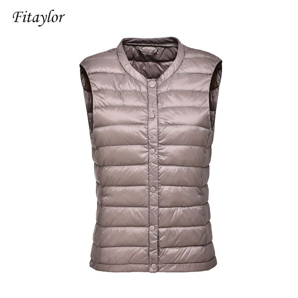 fitaylor new ultra light 90% white duck down women vest coat women duck down sleeveless jacket autumn winter round collar coat, Black
fitaylor new ultra light 90% white duck down women vest coat women duck down sleeveless jacket autumn winter round collar coat, Black