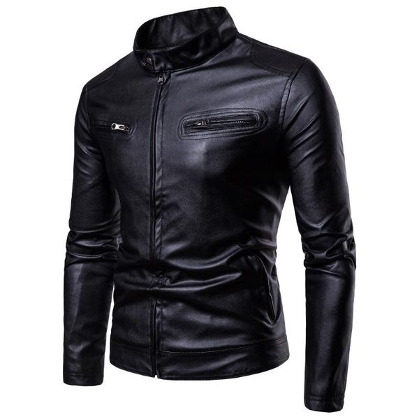 2020 leather jackets men autumn long sleeve stand collar black jackets winter zipper patchwork faux leather coats m-xxxl
2020 leather jackets men autumn long sleeve stand collar black jackets winter zipper patchwork faux leather coats m-xxxl
