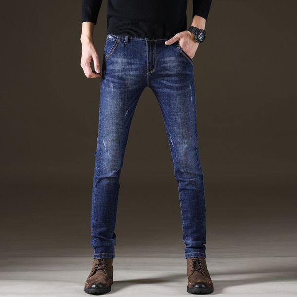 2019 fashion elastic skinny jeans men's casual hip hop slim fit ripped straight pants plus size, Blue
2019 fashion elastic skinny jeans men's casual hip hop slim fit ripped straight pants plus size, Blue