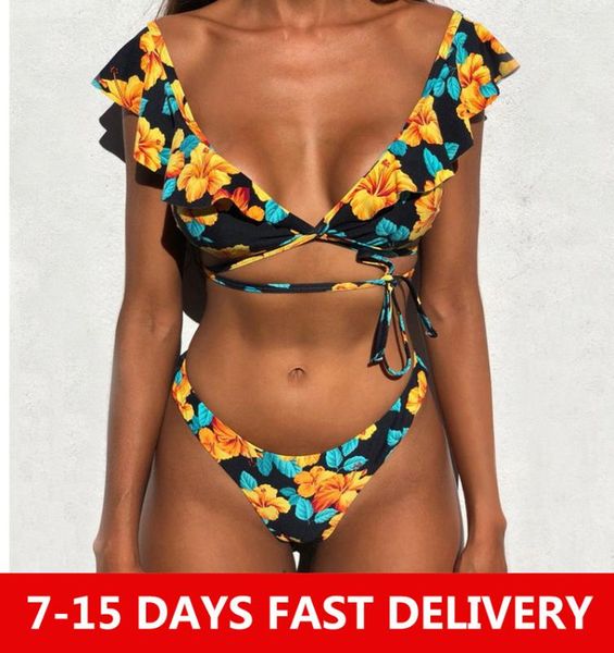 618 ruffles bikini women vintage swimsuit brazilian thong bikini set female retro swimwear push up bathing suit, White;black
618 ruffles bikini women vintage swimsuit brazilian thong bikini set female retro swimwear push up bathing suit, White;black