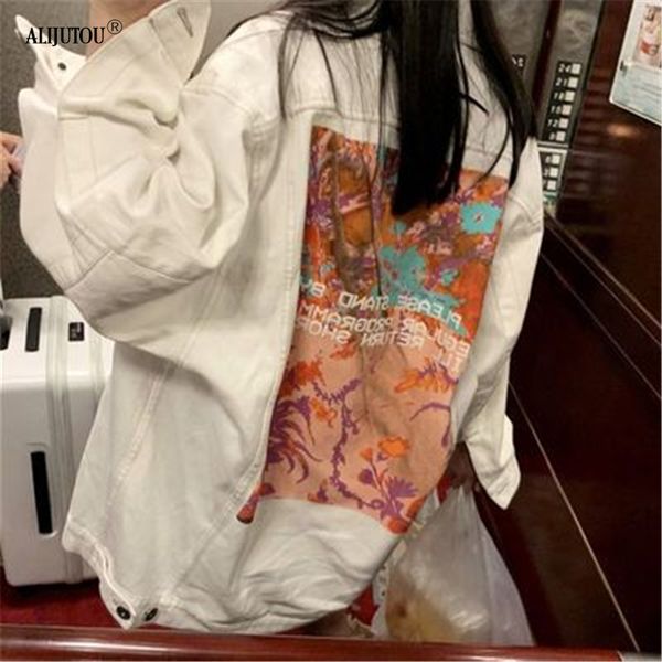 2019 new jeans jacket women fashion white denim jacket spring autumn casual korean style loose long sleeve jeans coat, Black;brown
2019 new jeans jacket women fashion white denim jacket spring autumn casual korean style loose long sleeve jeans coat, Black;brown