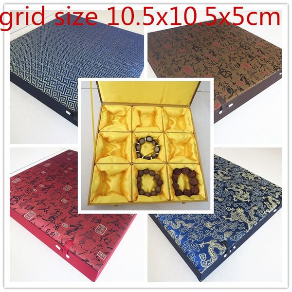 cotton filled large 9 grid slot wooden storage boxes for crafts bracelet collection box decoration chinese silk brocade mens jewelry box
cotton filled large 9 grid slot wooden storage boxes for crafts bracelet collection box decoration chinese silk brocade mens jewelry box