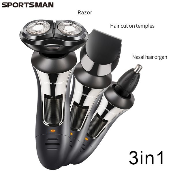 3in1 kit wet dry electric shaver rotary male shaving machine pro electric razor rechargeable beard nose hair beard trimmer 
3in1 kit wet dry electric shaver rotary male shaving machine pro electric razor rechargeable beard nose hair beard trimmer
