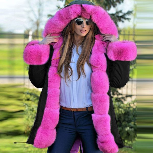 womens faux fur parka winter jacket thickened hooded coat women stitching coat cotton ladies down parka down jacket women 9.7, Black
womens faux fur parka winter jacket thickened hooded coat women stitching coat cotton ladies down parka down jacket women 9.7, Black
