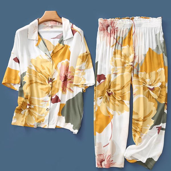 summer new nightgown flower ink printing satin pajamas short-sleeved sleepwear ankle-length pants loungewear pijama home clothes, Black;red
summer new nightgown flower ink printing satin pajamas short-sleeved sleepwear ankle-length pants loungewear pijama home clothes, Black;red