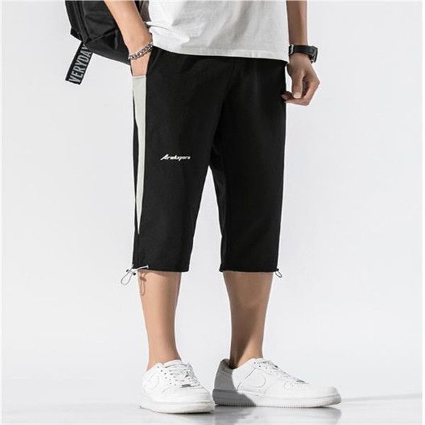 2020 summer youth pants elastic casual capris mens designer sports shorts loose drawstring hombres casual pants, Black
2020 summer youth pants elastic casual capris mens designer sports shorts loose drawstring hombres casual pants, Black