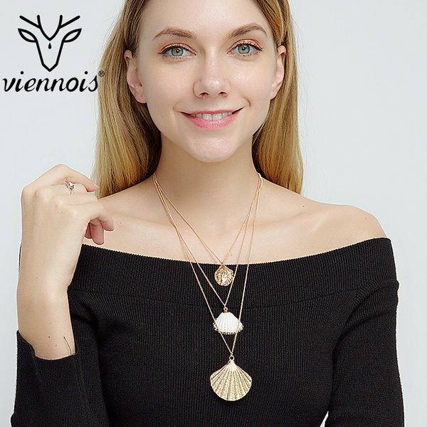 viennois originality accessorie natural shell golden pendant multi-storey necklace for woman party jewelry 2019, Silver
viennois originality accessorie natural shell golden pendant multi-storey necklace for woman party jewelry 2019, Silver