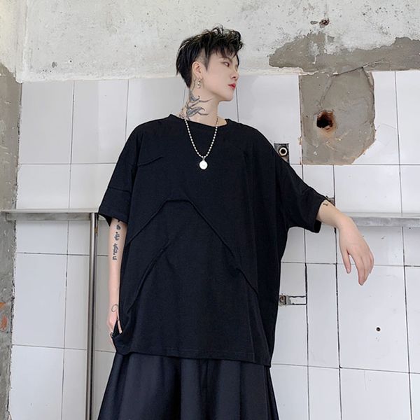 men pleated design short sleeve loose casual t shirt male women streetwear hip hop fashion lovers tshirt black white tees shirts, White;black
men pleated design short sleeve loose casual t shirt male women streetwear hip hop fashion lovers tshirt black white tees shirts, White;black