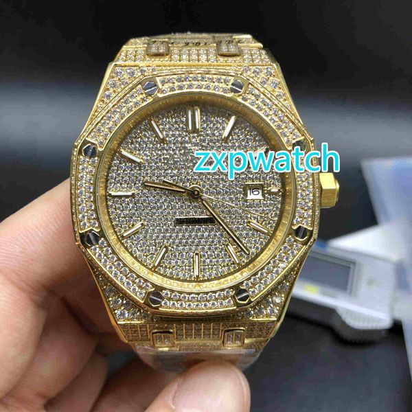 15400 Luxury Watch Full Diamond Best Quality Royal 316 Stainless Steel Automatic AAA men Watch 3 Color Gold Watch Waterproof 42mm
15400 Luxury Watch Full Diamond Best Quality Royal 316 Stainless Steel Automatic AAA men Watch 3 Color Gold Watch Waterproof 42mm