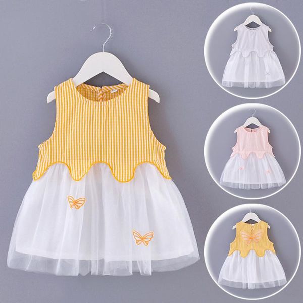 children clothes toddler baby girls sleeveless plaid print butterfly tulle princess dress new born baby clothes summer dress, Red;yellow 
children clothes toddler baby girls sleeveless plaid print butterfly tulle princess dress new born baby clothes summer dress, Red;yellow