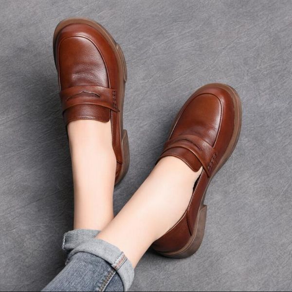 2020 new women genuine leather flats shoes round toe brown loafers handmade slip on casual shoes women, Black
2020 new women genuine leather flats shoes round toe brown loafers handmade slip on casual shoes women, Black