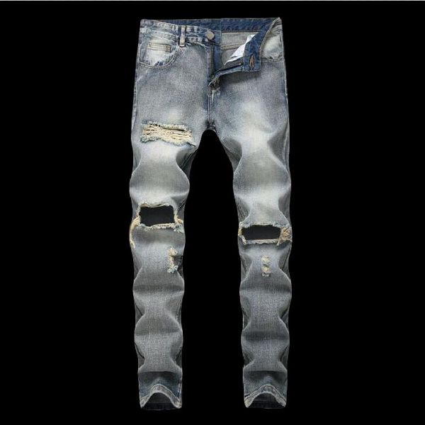 mens fashion skinny stretch jeans ripped jeans men denim trousers cool streetwear pants ripped straight slim, Blue
mens fashion skinny stretch jeans ripped jeans men denim trousers cool streetwear pants ripped straight slim, Blue