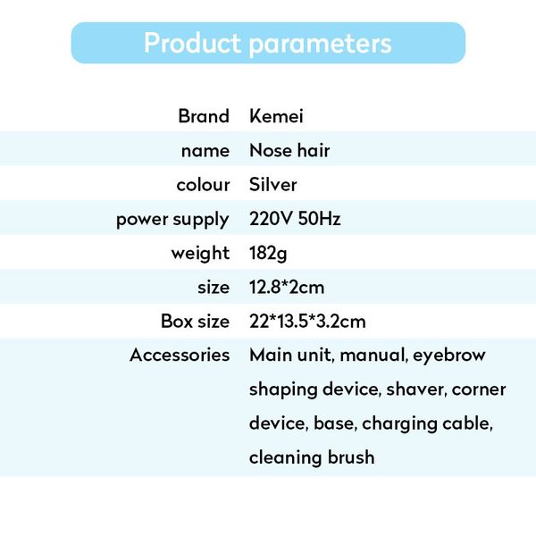 kemei 6650 multifunctional electric nose tagliacapelli naso per uomo face bikini shaving set man and woman zxczg
kemei 6650 multifunctional electric nose tagliacapelli naso per uomo face bikini shaving set man and woman zxczg