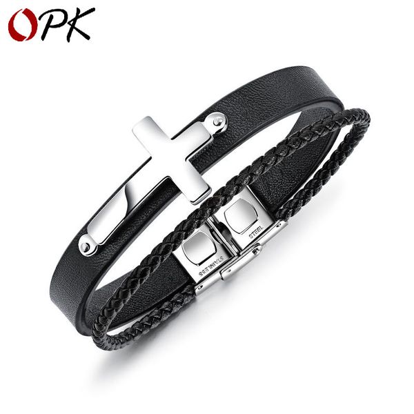 europe and the united states men's leather bracelet accessories wholesale provide cross weaving double leather bracelet, Black
europe and the united states men's leather bracelet accessories wholesale provide cross weaving double leather bracelet, Black