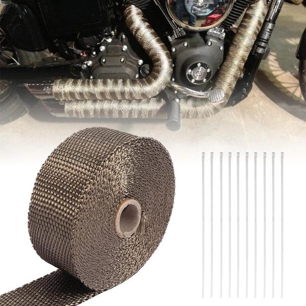10m titanium exhaust heat wrap roll for motorcycle fiberglass heat shield tape with 10 steel saw blades
10m titanium exhaust heat wrap roll for motorcycle fiberglass heat shield tape with 10 steel saw blades