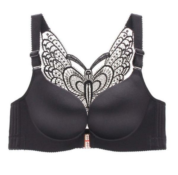 front buckle large size bra gathered adjustment butterfly beauty back surface no trace underwear, Red;black
front buckle large size bra gathered adjustment butterfly beauty back surface no trace underwear, Red;black