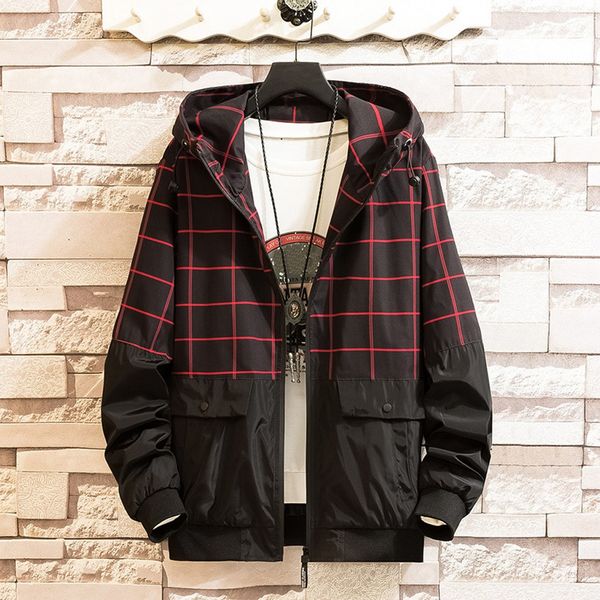 men jackets autumn casual fashion plaid printing patchwork pocket hoodie thin coat chaqueta hombre jaqueta masculina 2019 new, Black;brown
men jackets autumn casual fashion plaid printing patchwork pocket hoodie thin coat chaqueta hombre jaqueta masculina 2019 new, Black;brown
