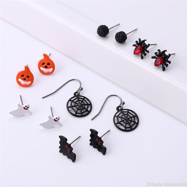 halloween stud earring pumpkin ghost bat spider earrings sets 6pairs/set girls women ear studs party statement punk jewelry gifts, Golden;silver
halloween stud earring pumpkin ghost bat spider earrings sets 6pairs/set girls women ear studs party statement punk jewelry gifts, Golden;silver
