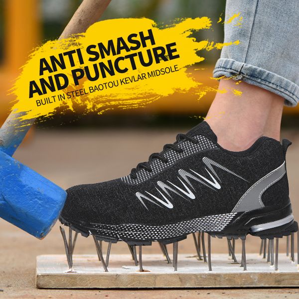 adisputent lightweight safe shoes men steel toe anti-crush anti-piercing breathable wear-resistance work excellent grip sneakers, Black
adisputent lightweight safe shoes men steel toe anti-crush anti-piercing breathable wear-resistance work excellent grip sneakers, Black