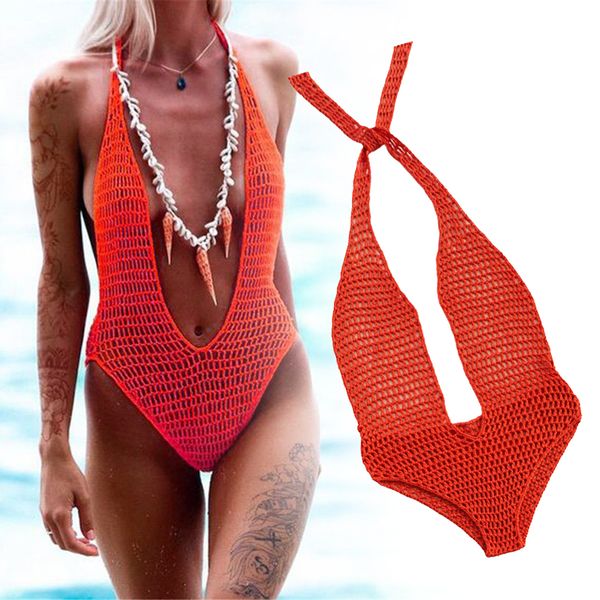 Women's Crochet Hollow Out Deep V Neck Sleeveless One Piece Beachwear Bikini, White;black
Women's Crochet Hollow Out Deep V Neck Sleeveless One Piece Beachwear Bikini, White;black