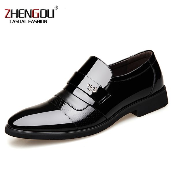 zhengou vintage design patent leather oxford shoes for men dress shoes men formal pointed toe business wedding, Black
zhengou vintage design patent leather oxford shoes for men dress shoes men formal pointed toe business wedding, Black