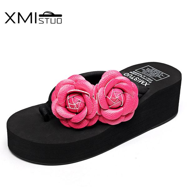 xmistuo summer women anti-skid flip flops with flower slippers fashion sandals 5.5 cm high heels house slippers 8 color 7096w, Black
xmistuo summer women anti-skid flip flops with flower slippers fashion sandals 5.5 cm high heels house slippers 8 color 7096w, Black