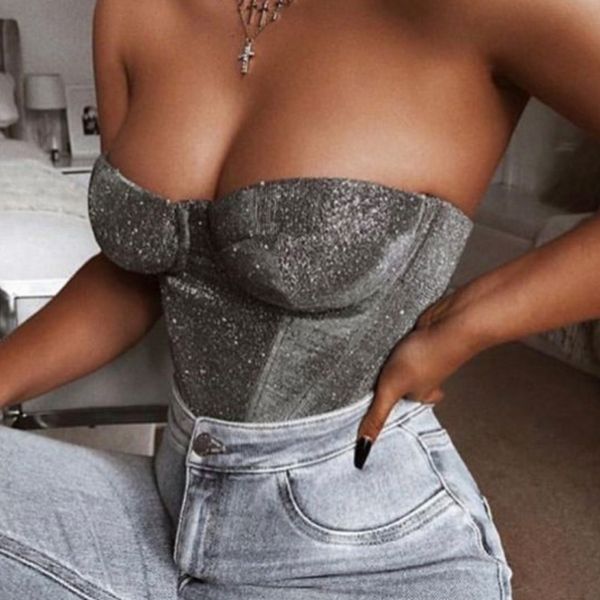 missord 2019 women off shoulder glitter crop solid color tank elastic ft19301, Black
missord 2019 women off shoulder glitter crop solid color tank elastic ft19301, Black