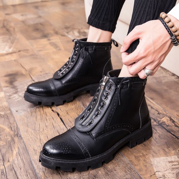 mens ankle boots outdoor dress boots sneaker luxury genuine leather winter lace up fashion social shoes man business shoes, Black
mens ankle boots outdoor dress boots sneaker luxury genuine leather winter lace up fashion social shoes man business shoes, Black