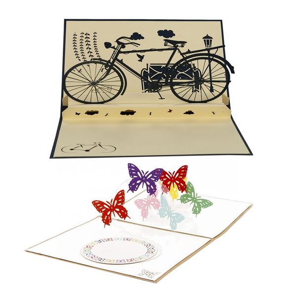 3d turn up handmade laser-cut vintage cards vintage bike & butterfly dances 3d greeting card postcard
3d turn up handmade laser-cut vintage cards vintage bike & butterfly dances 3d greeting card postcard
