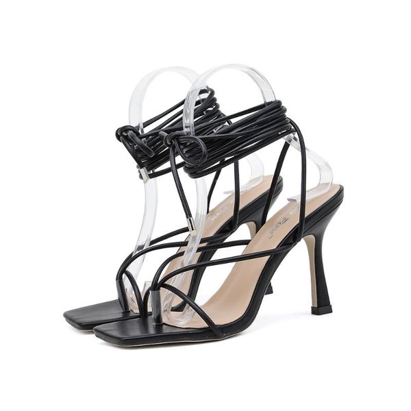 square clip toe open toe solid color simple straps roman high-heeled sandals american style women's shoes size 35-41, Black
square clip toe open toe solid color simple straps roman high-heeled sandals american style women's shoes size 35-41, Black