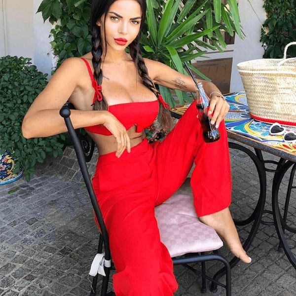 fashion crop and pants 2 two piece set women summer back zipper sleeveless loose yellow casual suits, White
fashion crop and pants 2 two piece set women summer back zipper sleeveless loose yellow casual suits, White