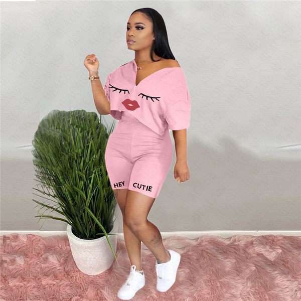 women tracksuitletters hey cutie lips designer two piece set outfits short sleeves t shirt shorts summer sport suit s-3xl d7102, Gray
women tracksuitletters hey cutie lips designer two piece set outfits short sleeves t shirt shorts summer sport suit s-3xl d7102, Gray