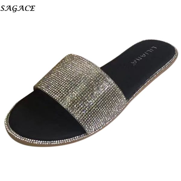 sagace 2020 european style fashion flat bottom women's sandals crystal roman flat slippers casual beach indoor&outdoor shoes, Black
sagace 2020 european style fashion flat bottom women's sandals crystal roman flat slippers casual beach indoor&outdoor shoes, Black