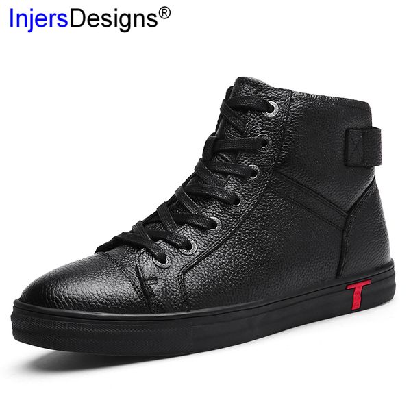 genuine leather high skateboarding shoes men trainers black lace-up breathable&warm casual sneakers plus size 38-48
genuine leather high skateboarding shoes men trainers black lace-up breathable&warm casual sneakers plus size 38-48