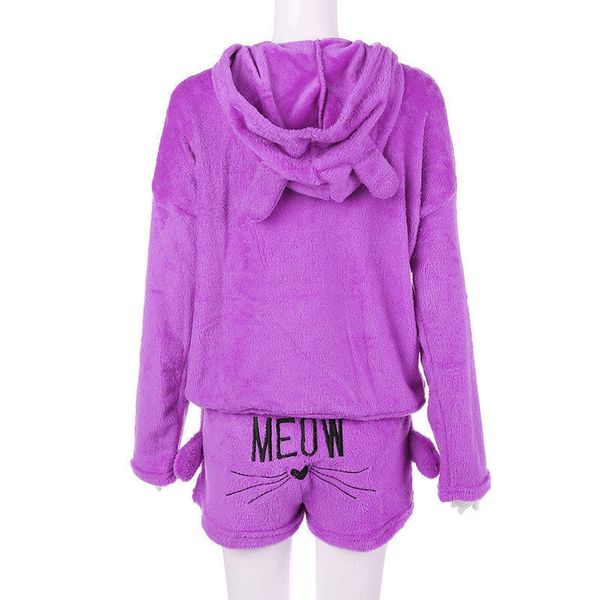 girl purple women pajama sets 2018 autumn winter flannel cartoon warm pyjamas women homewear animal sleepwear cat female pajama, Blue;gray
girl purple women pajama sets 2018 autumn winter flannel cartoon warm pyjamas women homewear animal sleepwear cat female pajama, Blue;gray