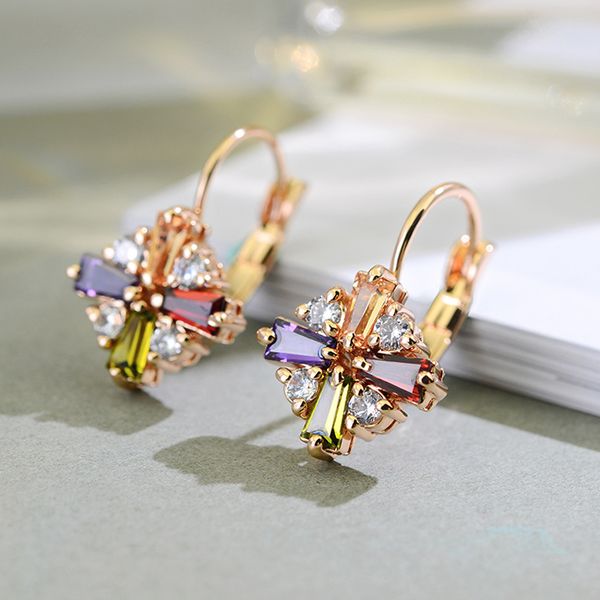 11.11 deals new multicolor cz stone flower shape design hang earings for bridal wedding party bijoux jewelry christmas gift, Silver
11.11 deals new multicolor cz stone flower shape design hang earings for bridal wedding party bijoux jewelry christmas gift, Silver
