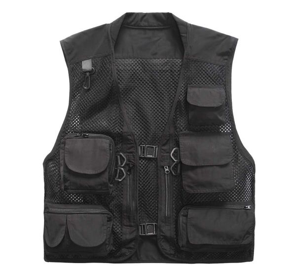 plus size multi pockets vest men summer mesh breathable pgraphy waistcoat reporter director casual vest work uniform, Black;white
plus size multi pockets vest men summer mesh breathable pgraphy waistcoat reporter director casual vest work uniform, Black;white