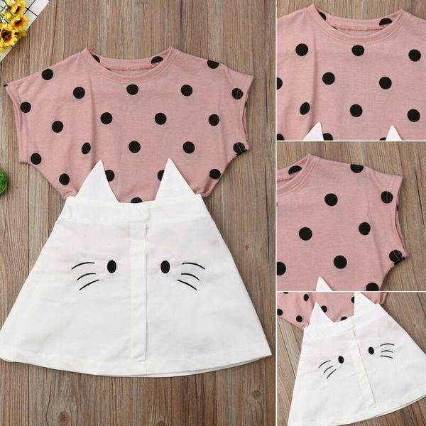 kids baby girls 2t-7t 2pcs summer clothes dot t-shirt tutu skirt outfits sets, White
kids baby girls 2t-7t 2pcs summer clothes dot t-shirt tutu skirt outfits sets, White