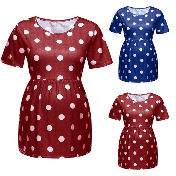 maternity short sleeve blouses t-shirt dress clothes women dot print o neck blouses pregnancy womens clothes pregnant, White
maternity short sleeve blouses t-shirt dress clothes women dot print o neck blouses pregnancy womens clothes pregnant, White