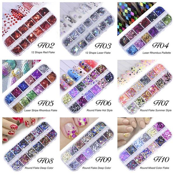 12 grids/set combined glitter holographic hexagon sequins sugar marble powder mylar foil shell nail art decoration diy, Silver;gold
12 grids/set combined glitter holographic hexagon sequins sugar marble powder mylar foil shell nail art decoration diy, Silver;gold