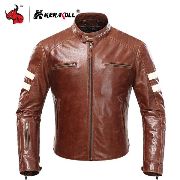 kerakoll motorcycle jacket protective gear men vintage retro leather moto jacket windproof motorbike clothing removable lining
kerakoll motorcycle jacket protective gear men vintage retro leather moto jacket windproof motorbike clothing removable lining