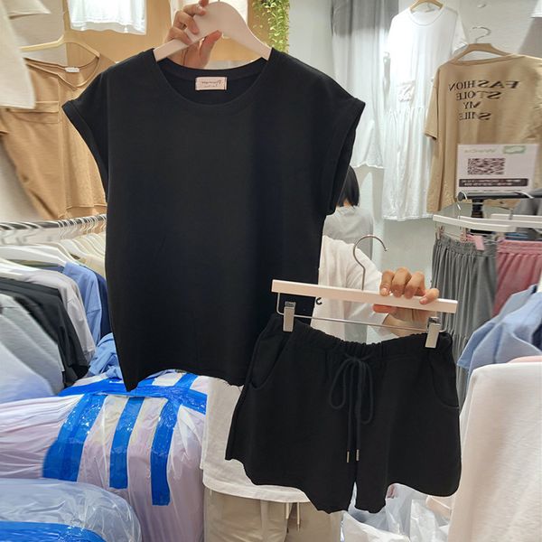 gym clothing 2021 women's casual sport suit summer cool sleeveless + shorts two-piece soild color running fitness, White;black
gym clothing 2021 women's casual sport suit summer cool sleeveless + shorts two-piece soild color running fitness, White;black