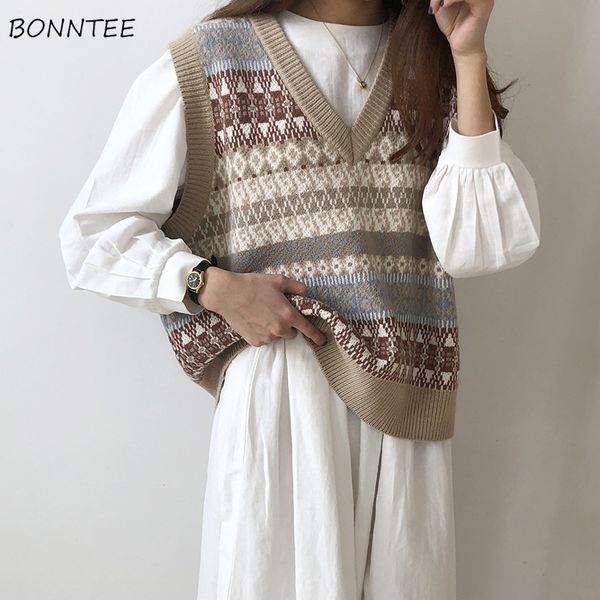 sweater vest women vintage printed v-neck all-match simple school harajuku womens new korean style trendy leisure womens fashion, White;black
sweater vest women vintage printed v-neck all-match simple school harajuku womens new korean style trendy leisure womens fashion, White;black