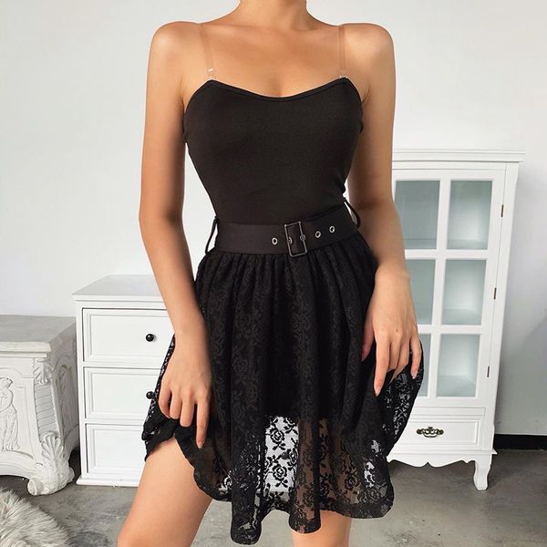 lace strapless party clubwear women dress high waist belt faux 2 piece dresses female patchwork summer clothes black vestidos, Black;gray
lace strapless party clubwear women dress high waist belt faux 2 piece dresses female patchwork summer clothes black vestidos, Black;gray