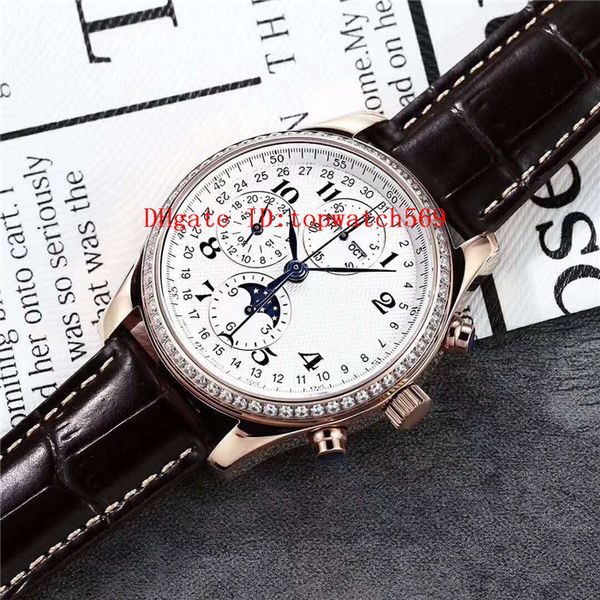 diamond master collection 18k rose gold mens watch wristwatch swiss 7751 automatic chronograph annual calendar moon phase sapphire, Slivery;brown
diamond master collection 18k rose gold mens watch wristwatch swiss 7751 automatic chronograph annual calendar moon phase sapphire, Slivery;brown