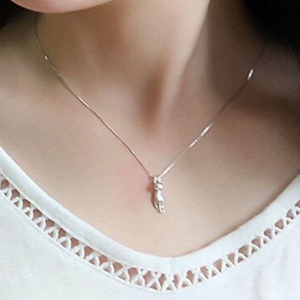 fashion cute cat women long necklace animal pendant choker chains necklace pendants for wedding gift accessories jewelry, Silver
fashion cute cat women long necklace animal pendant choker chains necklace pendants for wedding gift accessories jewelry, Silver
