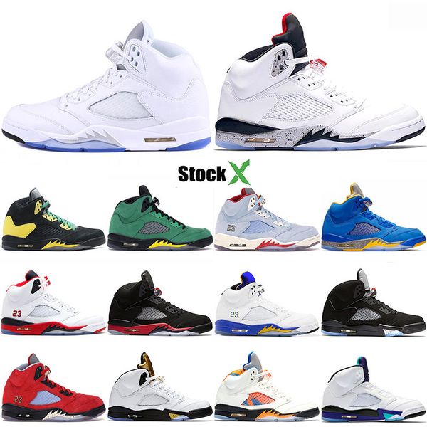 2019 new arrival brand designer 5 basketball shoes 5s all white cement men laney blue fire red sports sneakers size 40-47, White;red
2019 new arrival brand designer 5 basketball shoes 5s all white cement men laney blue fire red sports sneakers size 40-47, White;red