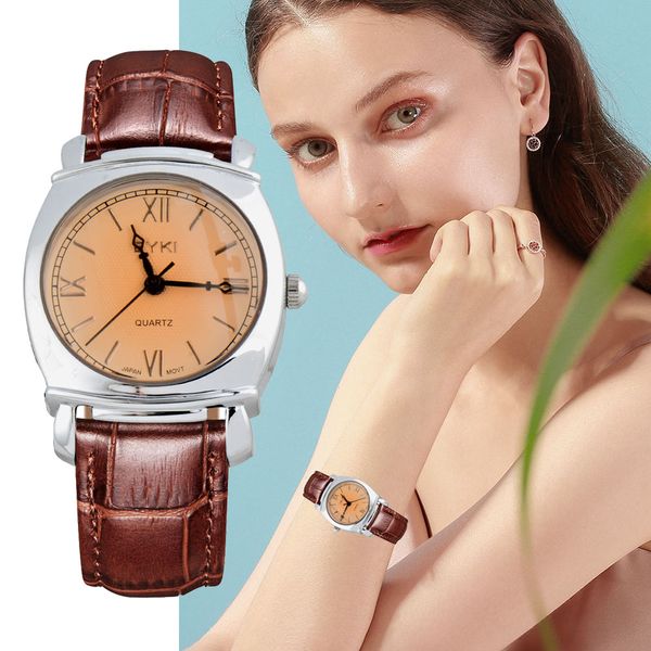2019 new fashion brown glass stainless steel case leather strap quartz wrist watch women 10m waterproof wt001, Slivery;brown
2019 new fashion brown glass stainless steel case leather strap quartz wrist watch women 10m waterproof wt001, Slivery;brown