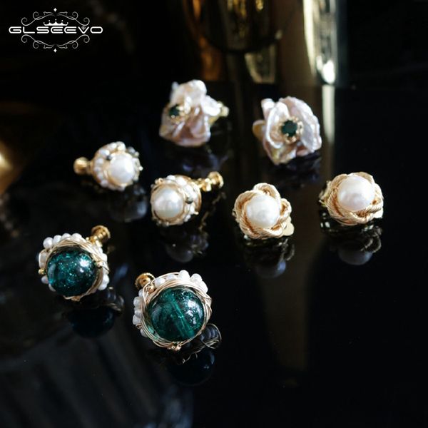 glseevo natural fresh water pearl stone handmade earring for women flower earrings luxury jewelry orecchini donna ge0590 cj191128, Golden
glseevo natural fresh water pearl stone handmade earring for women flower earrings luxury jewelry orecchini donna ge0590 cj191128, Golden